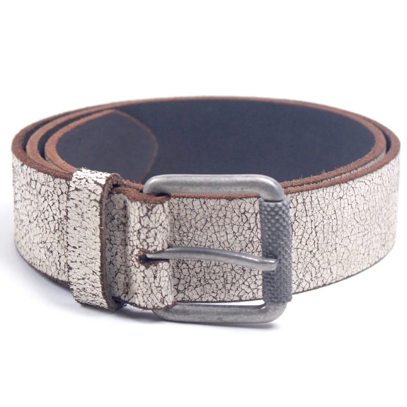 Fashion Vintage Cracked texture design men's leather belt 
