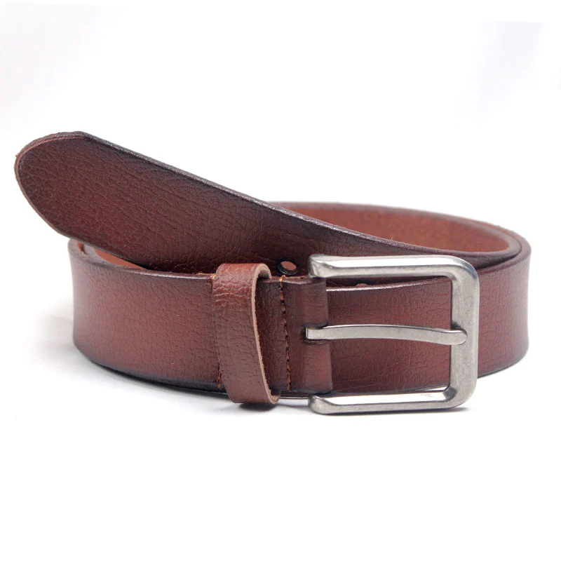 High quality full grain vintage genuine leather belt for men 