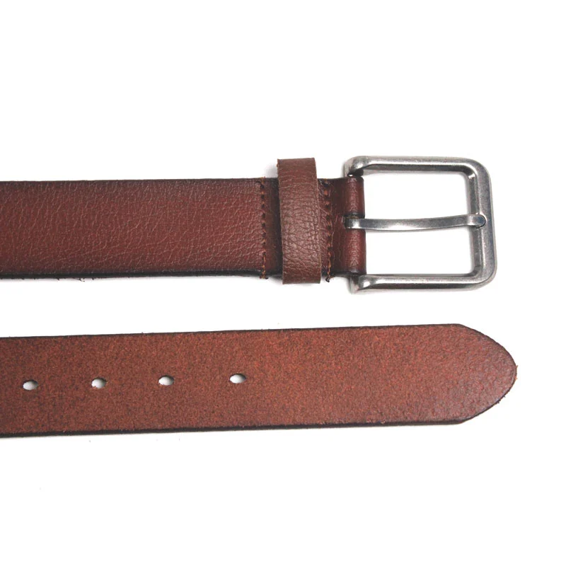 High quality full grain vintage genuine leather belt for men 