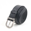 Men Genuine Leather Dress Belt with Single Prong Buckle 