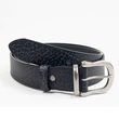 Men Genuine Leather Dress Belt with Single Prong Buckle 