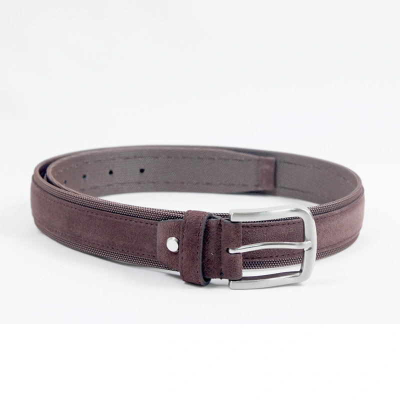 Pure leather belts men suede leather belts  pin buckle 