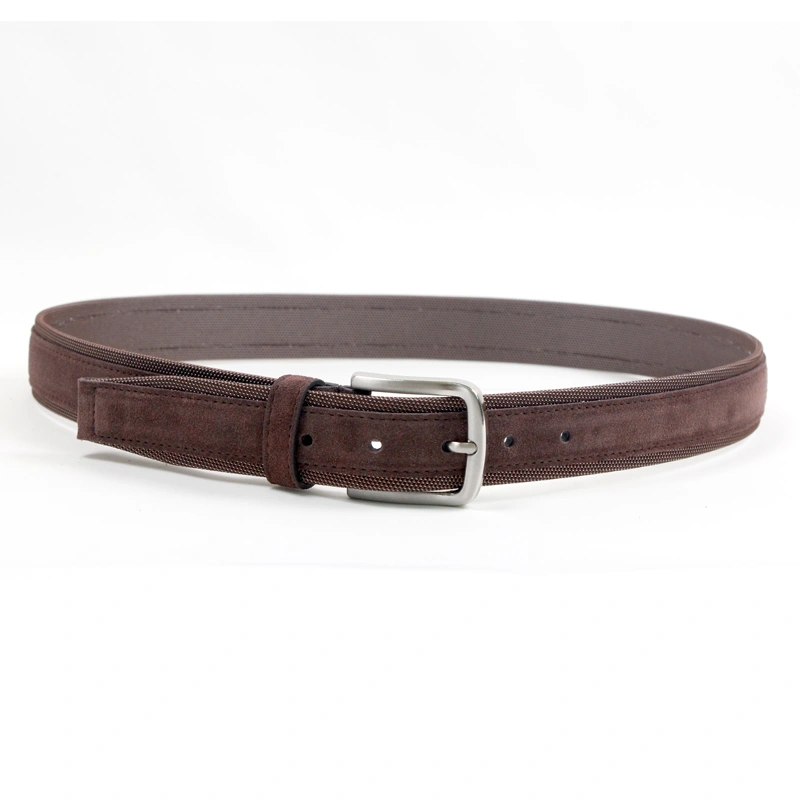 Pure leather belts men suede leather belts  pin buckle 