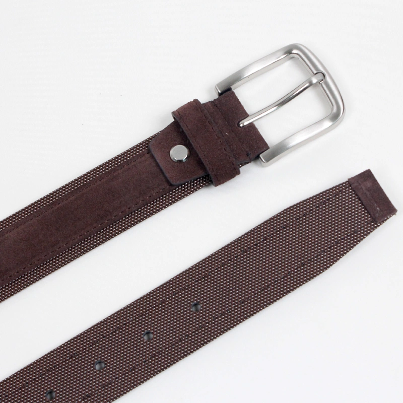 Pure leather belts men suede leather belts  pin buckle 