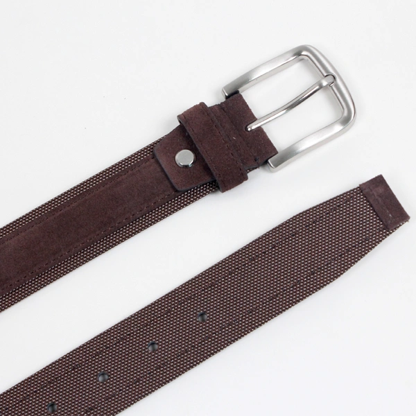 Pure leather belts men suede leather belts  pin buckle