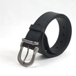 Mens 100% Pure Leather Belt with Single Prong Buckle 