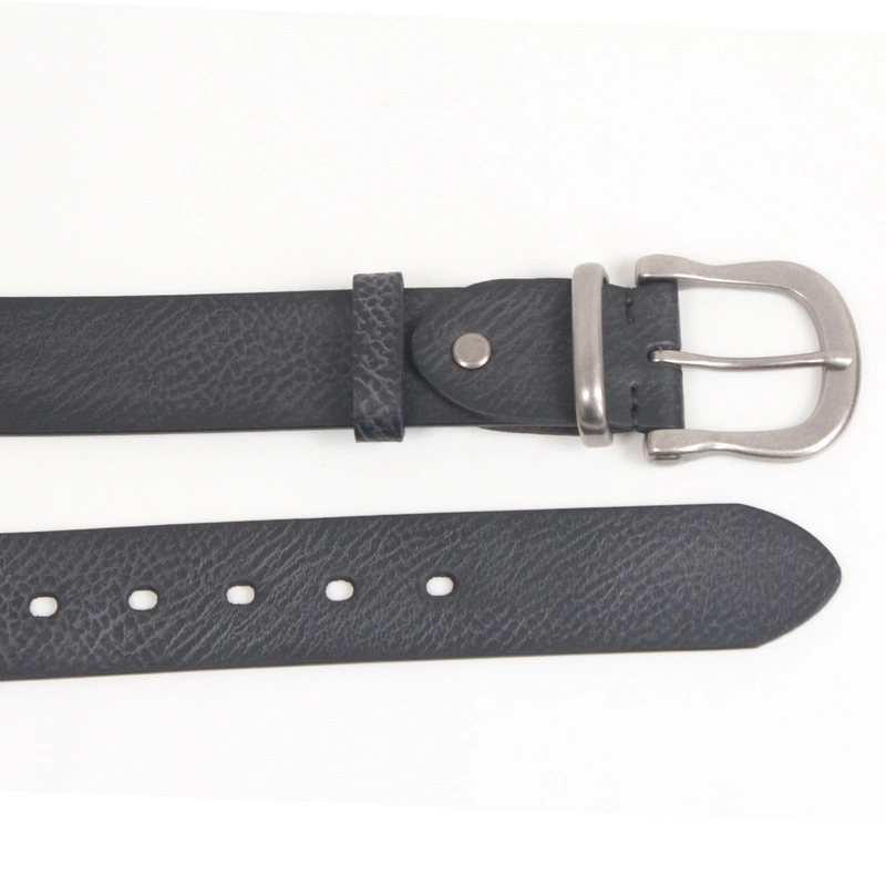 Mens 100% Pure Leather Belt with Single Prong Buckle 