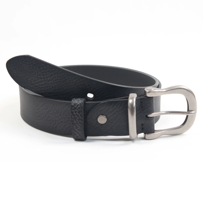 Mens 100% Pure Leather Belt with Single Prong Buckle 
