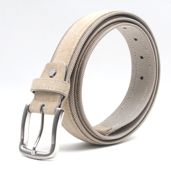 Pure leather belts men suede leather belts  pin buckle 