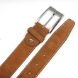 Cognac suede leather belts  