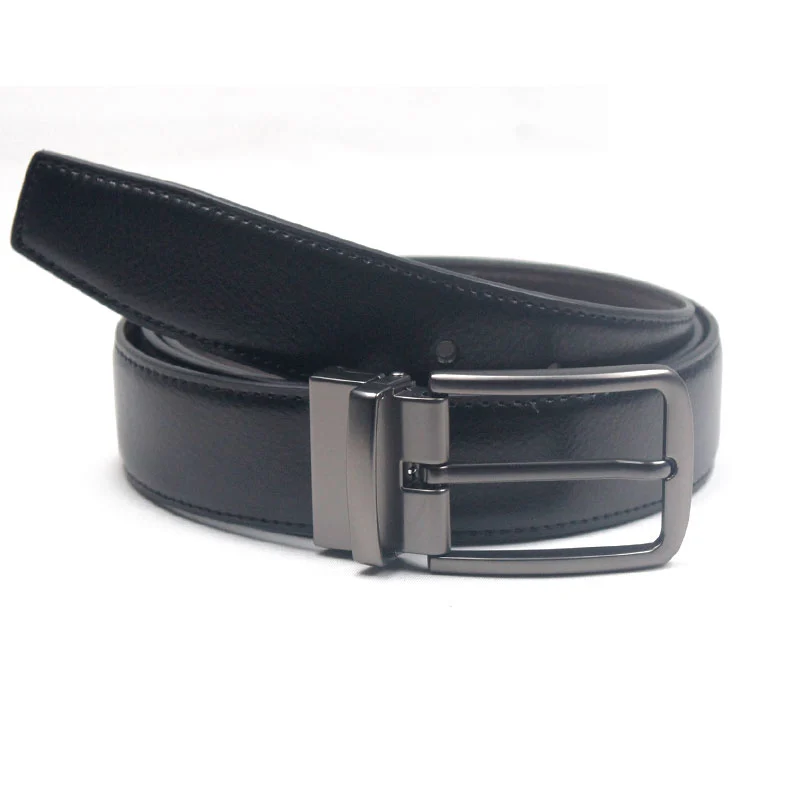  Men's Reversible Two-In-One Rotative Buckle Casual Belt