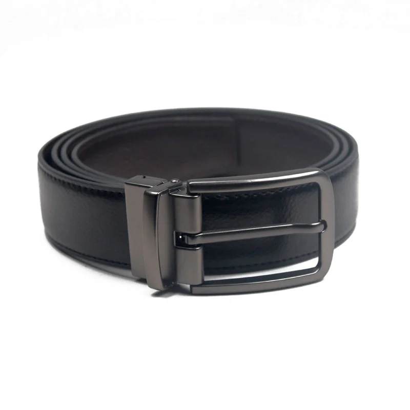  Men's Reversible Two-In-One Rotative Buckle Casual Belt