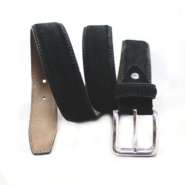 Pure leather belts men suede leather belts  pin buckle 