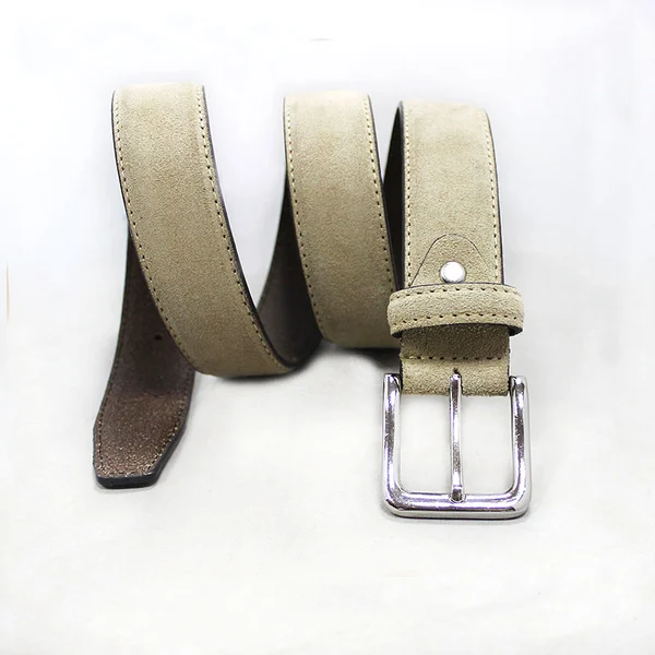 Pure leather belts men suede leather belts  pin buckle 