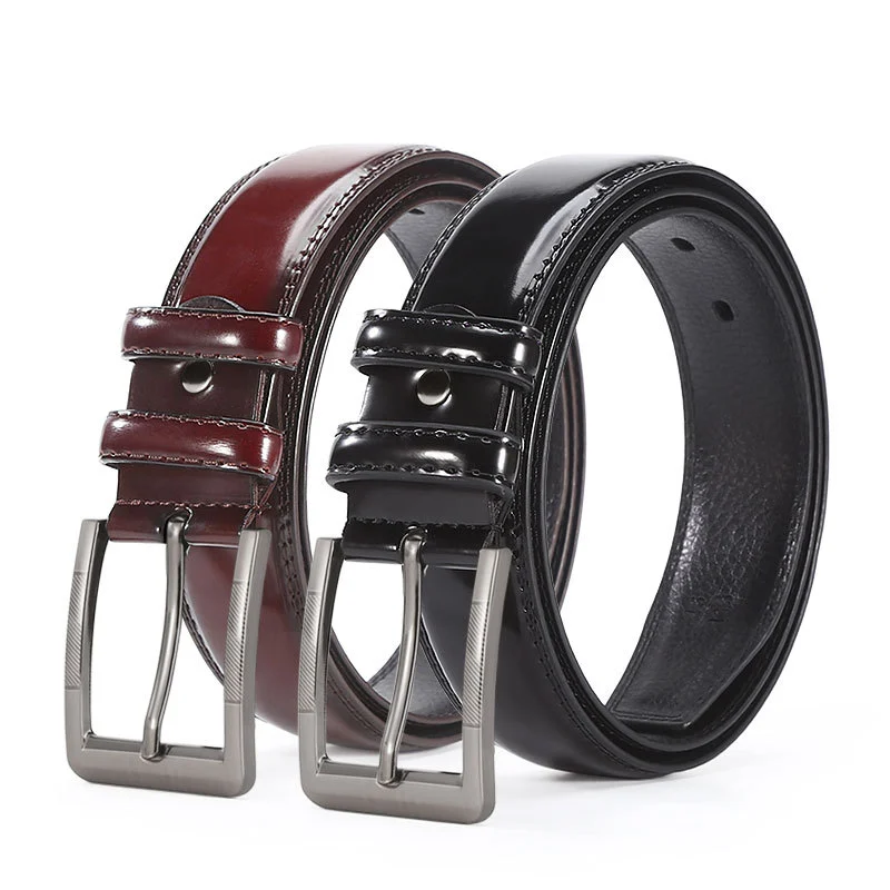 Factory directly sale pu leather cheap pin buckle belt for men