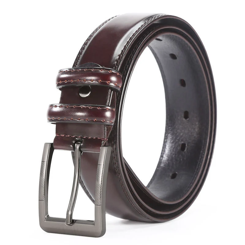 Factory directly sale pu leather cheap pin buckle belt for men