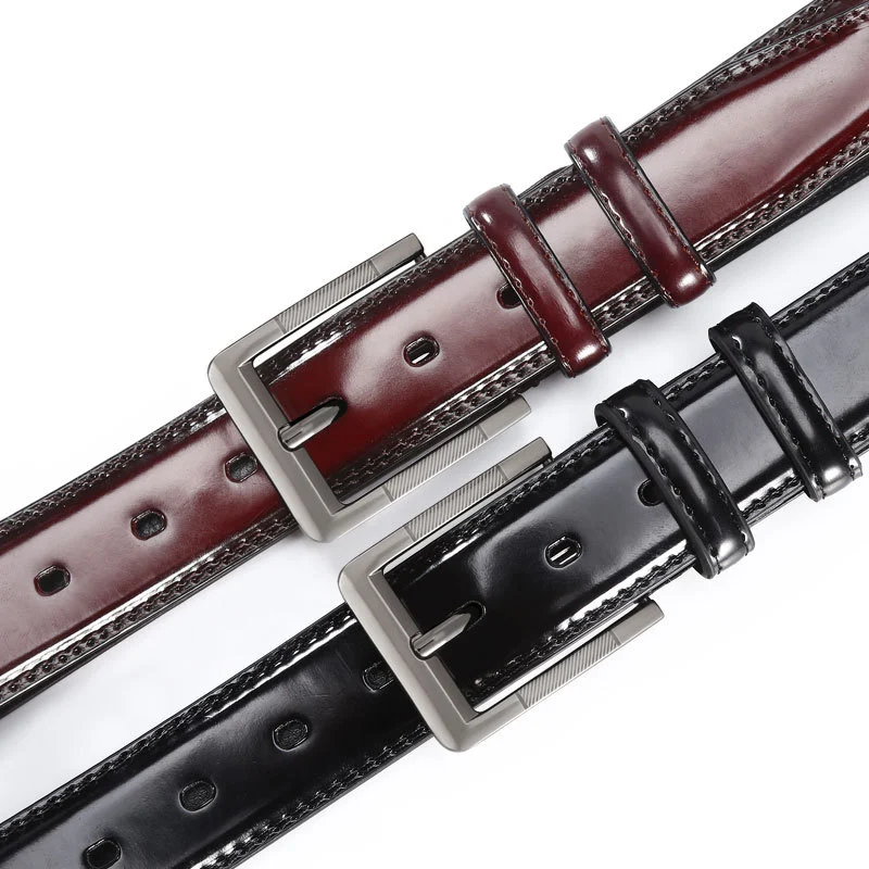 Factory directly sale pu leather cheap pin buckle belt for men
