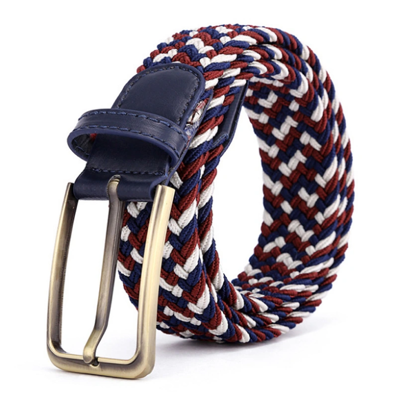 Unisex Multicolored Woven Braided Stretch Elastic Golf Jean Belts 