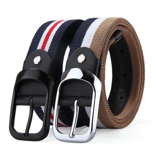 Hot Sell Cheap High Quality  Elastic Woven Men Belt 