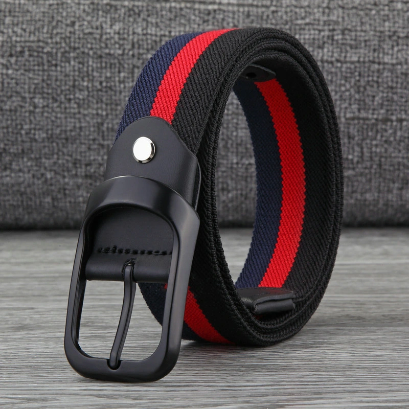 Hot Sell Cheap High Quality  Elastic Woven Men Belt 