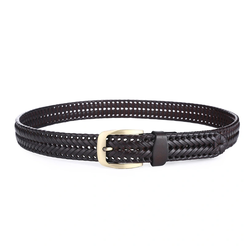 Deconn Mens Genuine Leather Woven Braided Casual Jeans Golf Belts 