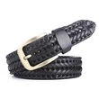 Deconn Mens Genuine Leather Woven Braided Casual Jeans Golf Belts 