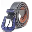 Fashion Crystal Punk Belt for Men or Women with Pink Buckle