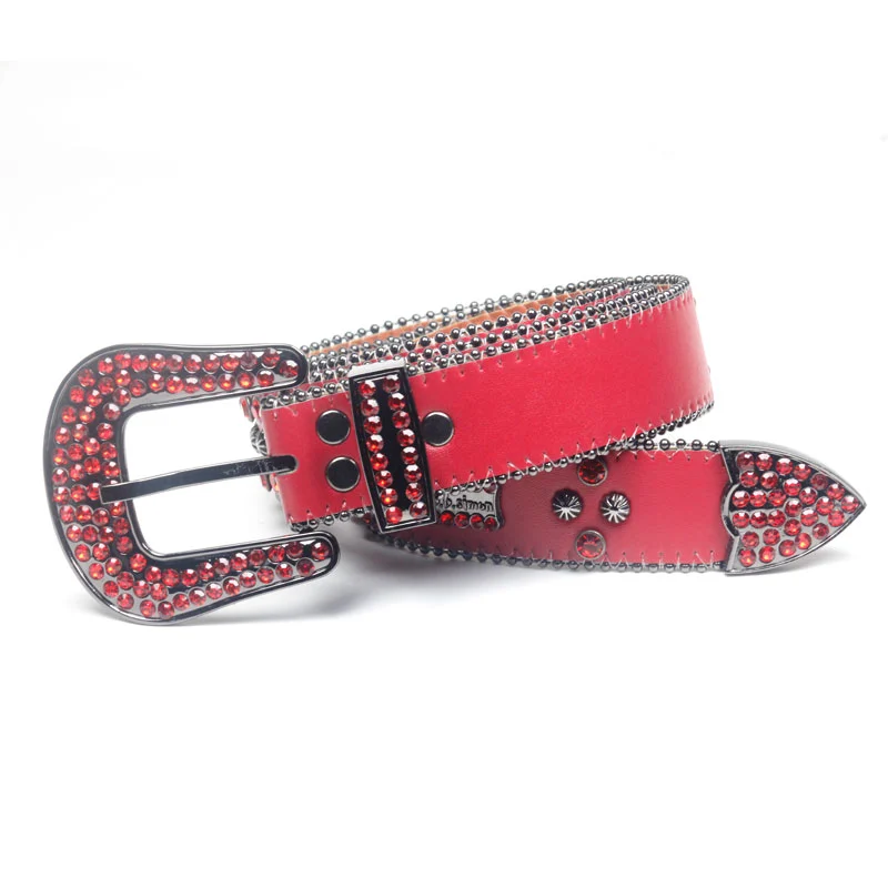 Fashion Crystal PU  Punk Belt