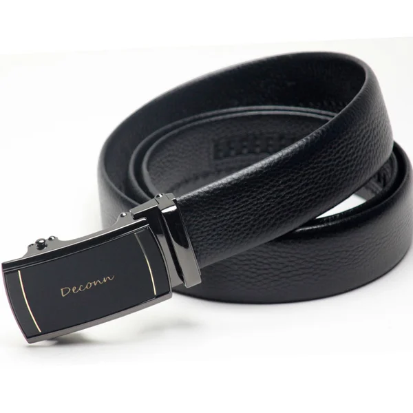 Fashion leather Belt Gun Black Automatic buckle  leather belt
