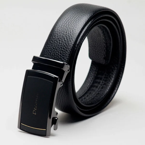 Fashion leather Belt Gun Black Automatic buckle  leather belt