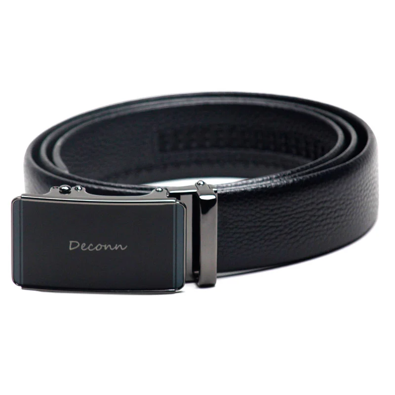 Fashion Pebble leather automatic buckle Genuine cow  leather belt