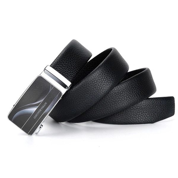 Fashion leather automatic buckle Genuine leather belt