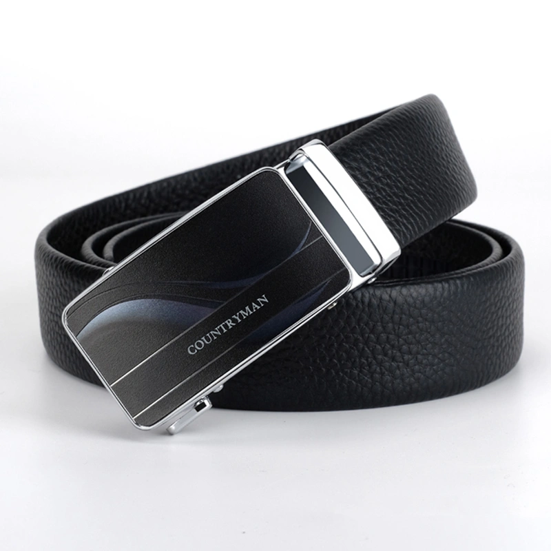Fashion leather automatic buckle Genuine leather belt
