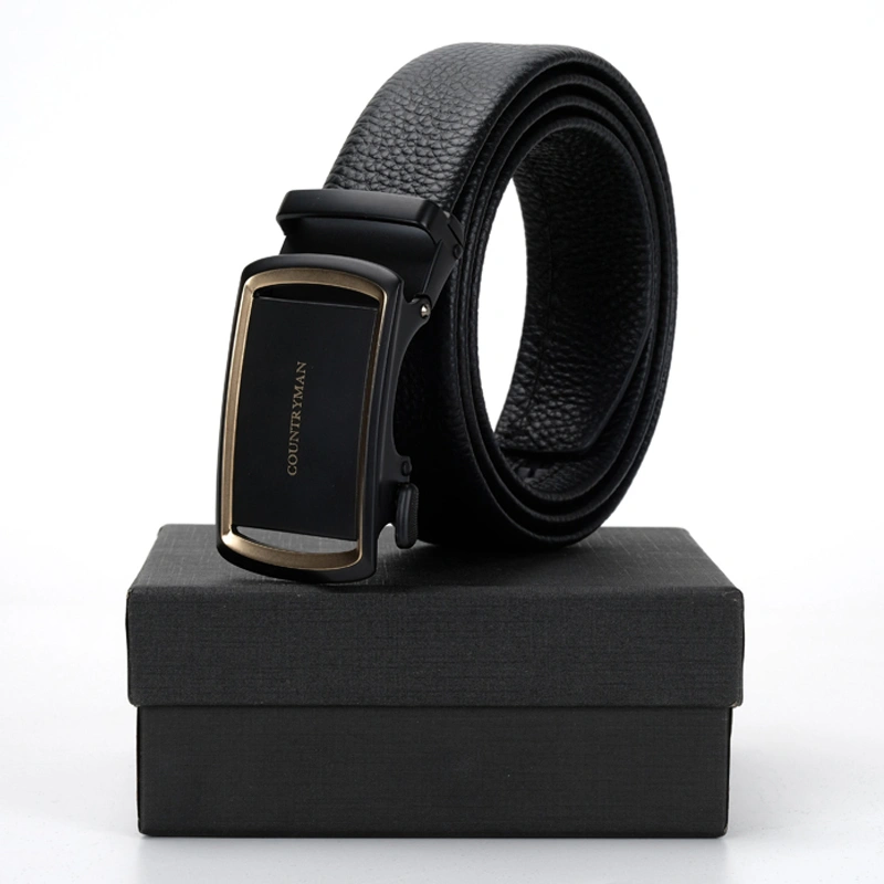 Fashion leather automatic buckle Genuine leather belt