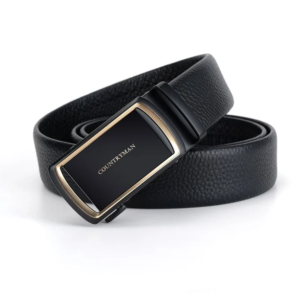 Fashion leather automatic buckle Genuine leather belt