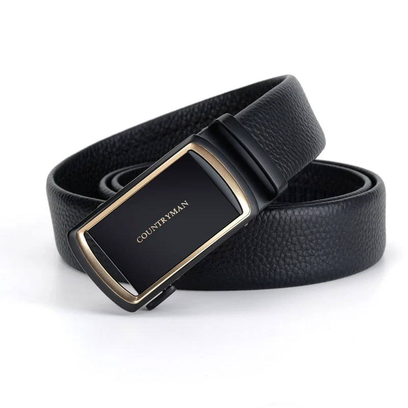Fashion leather automatic buckle Genuine leather belt