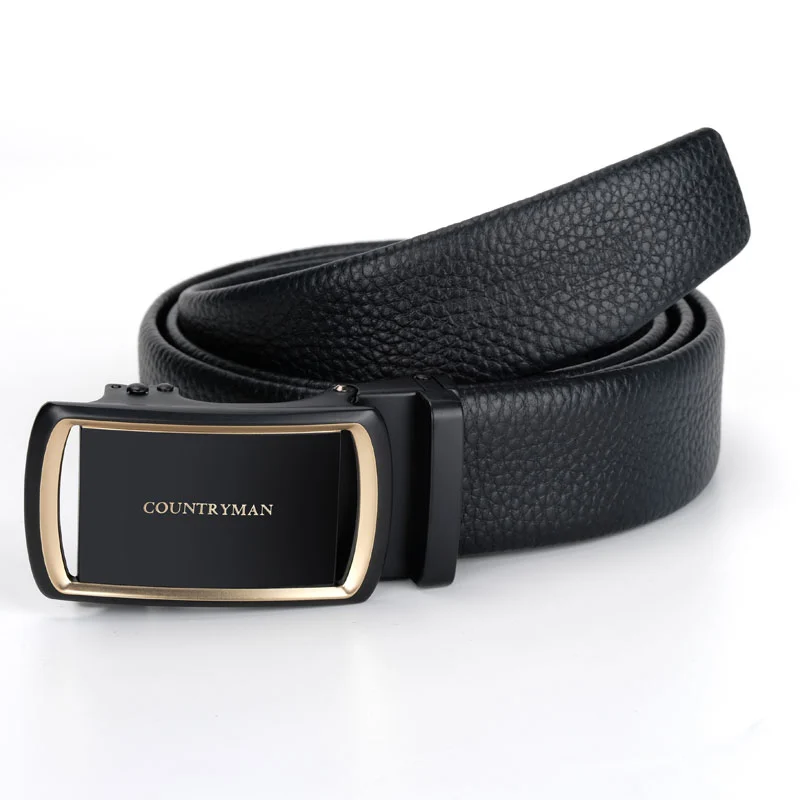 Fashion leather automatic buckle Genuine leather belt