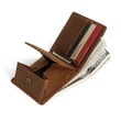 Real  Leather Slim Coin Pocket Bifold Vintage Travell  Wallet For Men 