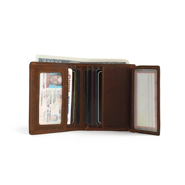  Wholesale New Trifold RFID Wallet For Men With Flip Out ID Holder