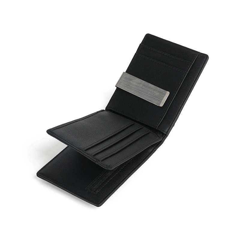Multifunctional Mens Slim Wallet with Money Clip Credit Card Holder 