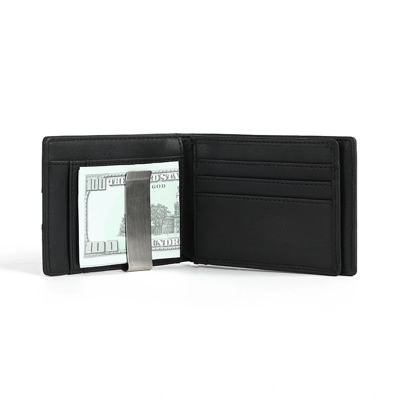 Multifunctional Mens Slim Wallet with Money Clip Credit Card Holder 