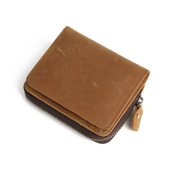  Zipper RFID Blocking Credit Card Small Bifold Wallet with Coin Pocket