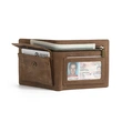 Genuine Leather Fashion  Bifold Soild Men Wallets With Coin Pocket 