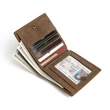 Genuine Leather Fashion  Bifold Soild Men Wallets With Coin Pocket 
