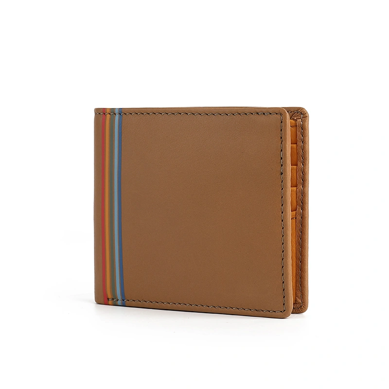 Wholesale Custom Design Men's Genuine Leather Rfid Trifold Wallet