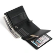 Mens Nappa Leather Trifold portrait format  RFID Coin Wallet 