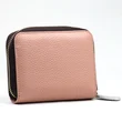 Womens Credit Card Holder Wallet Zip Leather Card Case RFID Blocking