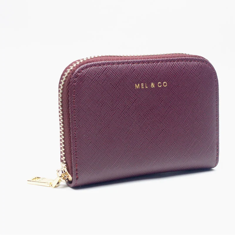 Lady Credit Card Holder RFID Card Case ID Case Organizer Zipper Wallet
