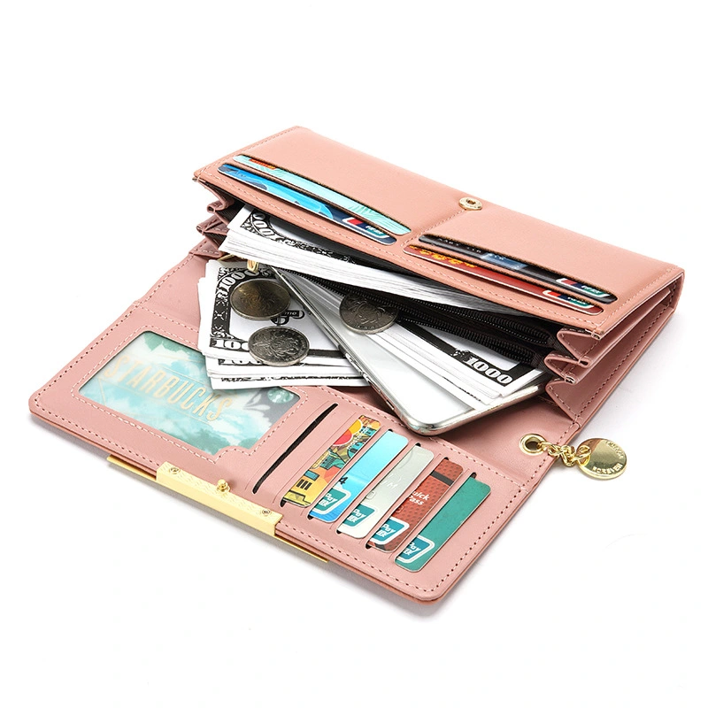  women's long zipper card holder Mobile Phone Bag Wristband Wallet