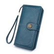  Cheap Multi Colors PU Leather Women Long Clutch Wallet for Ladies